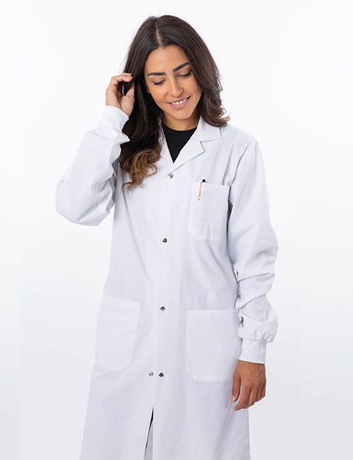 Premium 100% Brushed Cotton 3 Pocket Lab Coat 4622 Green Town