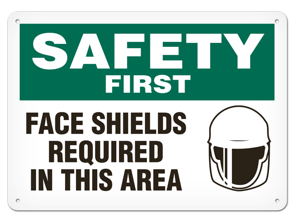 OSHA Safety Sign | Safety Face Shield  | INCOM SS5014V, SS5014A, SS5014P, SC5014V, SC5014A, SC5014P…