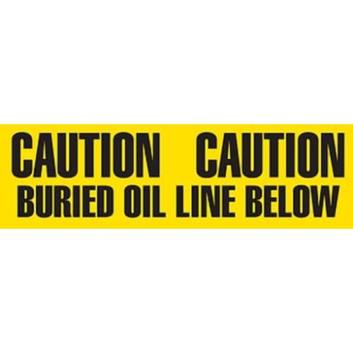 6" CAUTION BURIED OIL LINE BELOW Utility Barrier Tape UT3609 INCOM