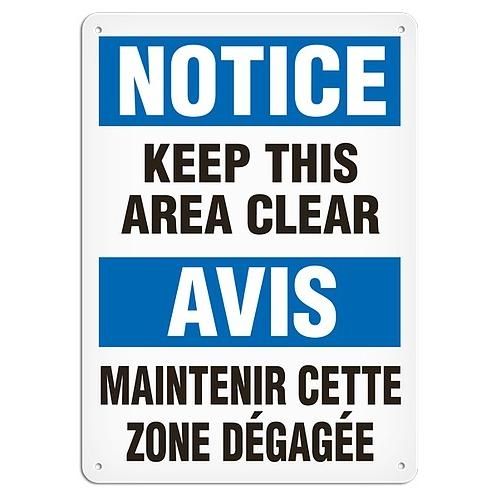 OSHA Safety Sign | Notice E/F Clear | INCOM SS6024V, SS6024A, SS6024P, SC6024V, SC6024A, SC6024P, S…