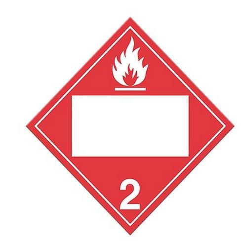10.75" x 10.75" Class 2.1 Worded Flammable Gasses Placard (Pack of 100 pcs) - Tagboard TT210PIN INC…