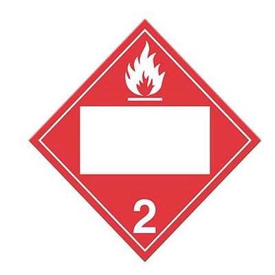 10.75" x 10.75" Class 2.1 Worded Flammable Gasses Placard (Pack of 100 pcs) - Tagboard TT210PIN INC…