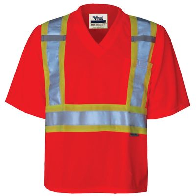 Hi-Vis Journeyman V-Neck Safety T-Shirt  | Viking 6005O/6005G Viking