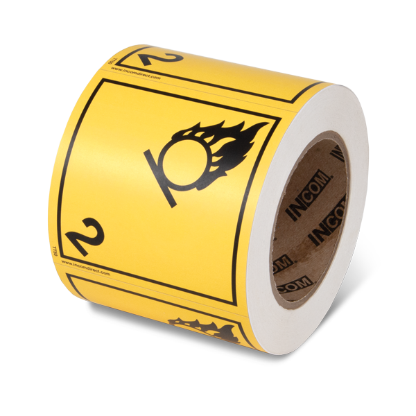 Class 2 TDG Label - Oxidizing Gases TT50 INCOM
