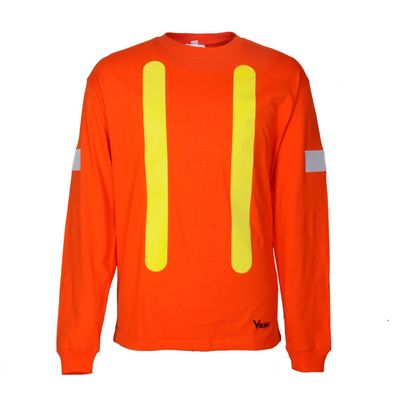 Hi-Vis Pre-Shrunk Cotton Long Sleeve Safety Shirt |OSHA |Viking 6017O Viking