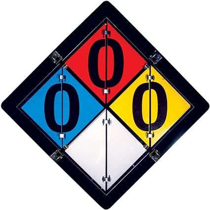 NFPA Diamond Flip Placard - Customizable Safety Sign - 15.5" x 15.5" NFPA3000 INCOM