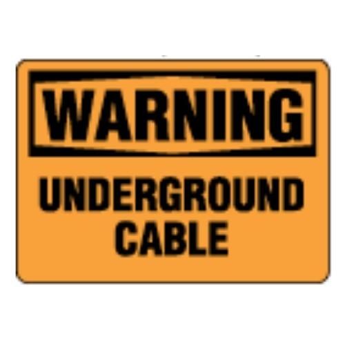 OSHA Safety Sign | Warning Underground  | INCOM SS3049V, SS3049A, SS3049P, SC3049V, SC3049A, SC3049…