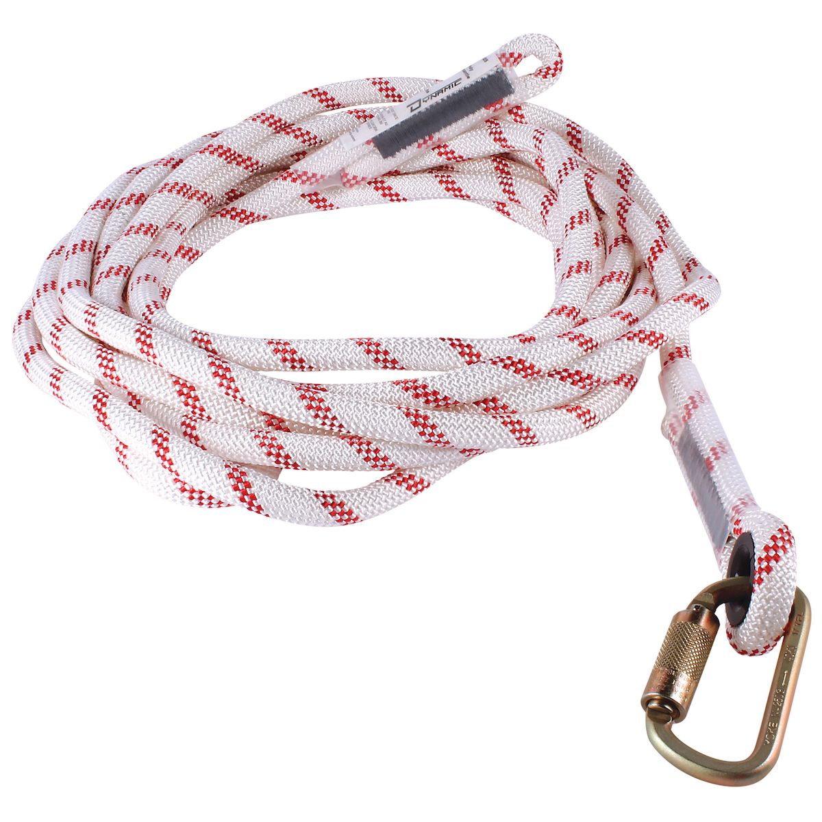 Dynamic Vertical Rope Lifeline with Carabiner - Kernmantle FP16KRN Dynamic