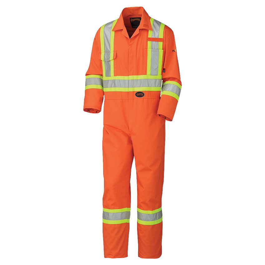 Hi-Vis Fire Resistant Cotton Safety Coverall (Reg/TALL)  | Pioneer 5555/5555T/5558A/5558AT Pioneer