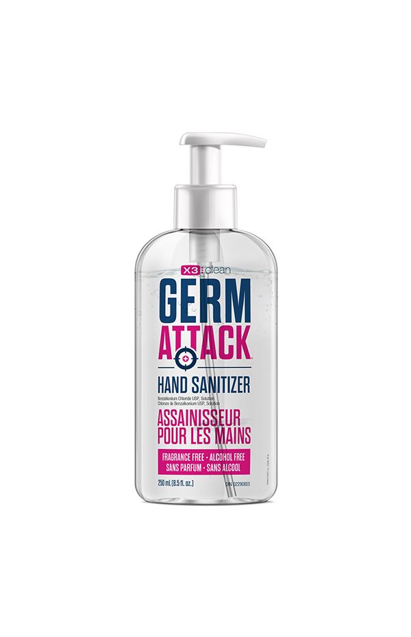 X3 Clean Alcohol Free Hand Sanitizer Countertop 250ML 80-2964-250 Dentec Safety