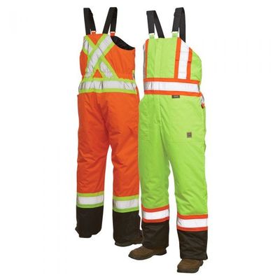 Hi-Vis Lined Bib Safety Overall | Class E, 1 &amp; 2, Level 2 | Work King S798 Tough Duck/Work King