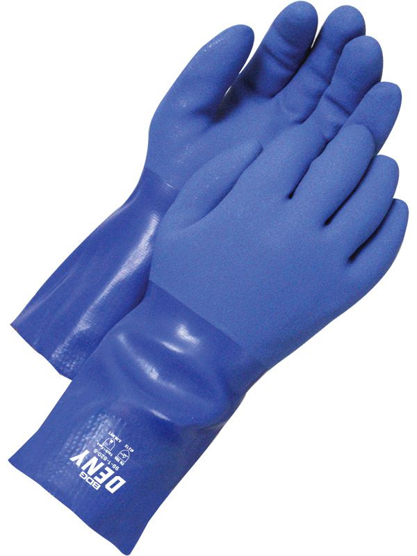 Coated PVC Triple Coated Gauntlet Blue | Pack of 12 99-1-820 Bob Dale Gloves