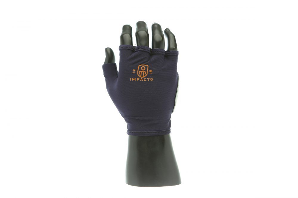 IMPACTO Leather Tool Grip Anti-Impact Glove - Fingerless Suede Leather Cover | Sold by Each 501-10-…