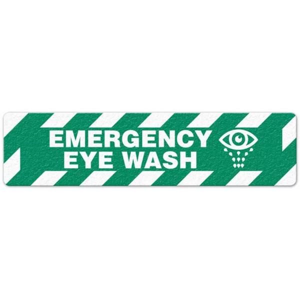 "Emergency Eye Wash" - 6"x24" Floor Sign 5/pkg FS3036V INCOM