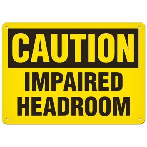 OSHA Safety Sign | Caution Impair Head  | INCOM SS2033 INCOM