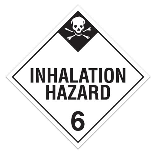 Class 6.2 "Inhalation Hazard 6" Sign (Pack of 100 pcs) TA620 INCOM