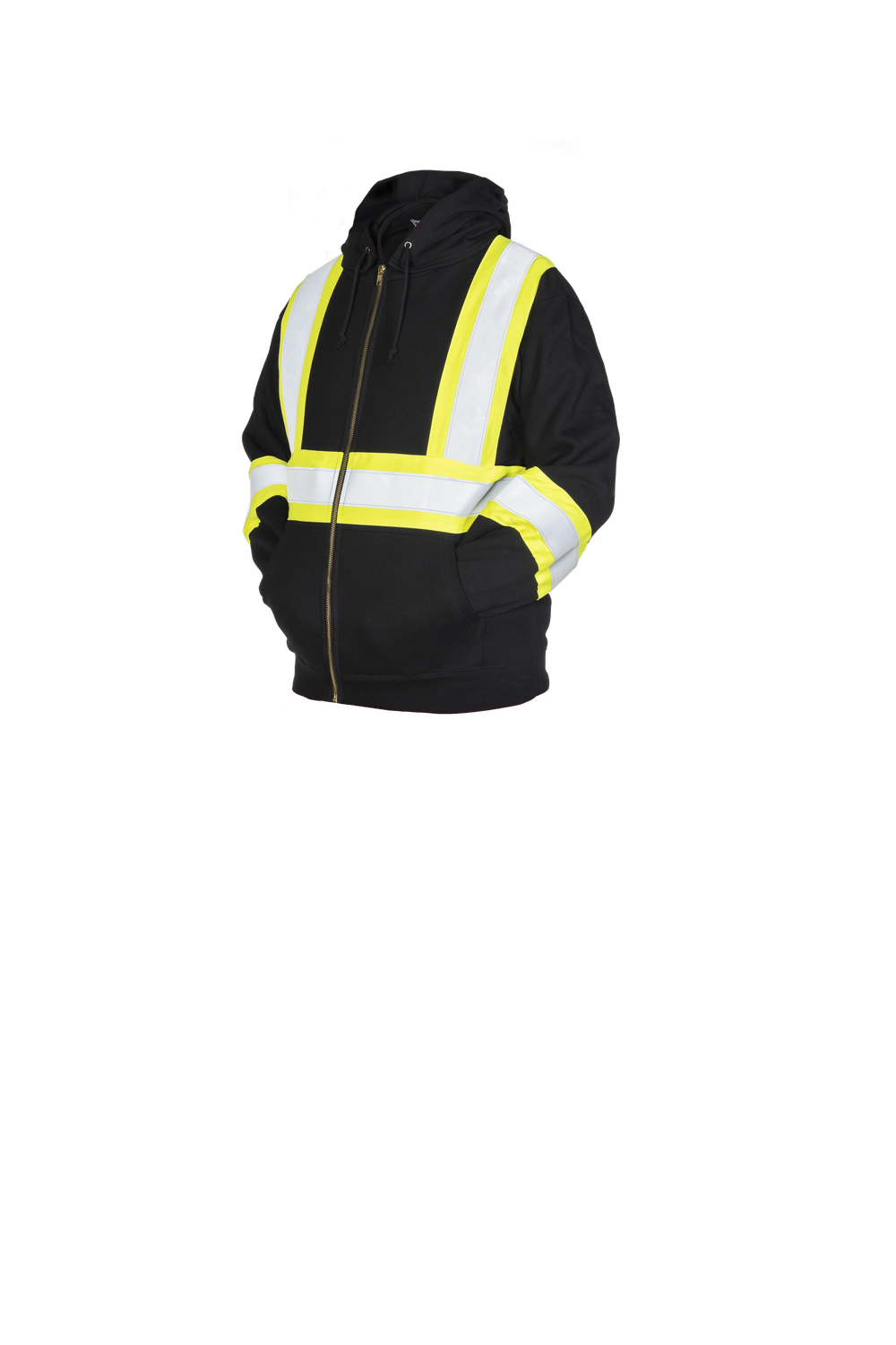 Hi-Viz  Black FR Full Zip Hoodie | Hood Attached | Protecting U PU-FR-FZAH-HIVIZ   Safety Supplies ?