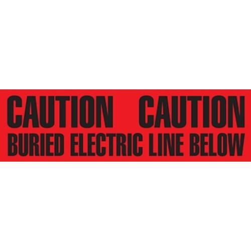 6" CAUTION BURIED ELECTRIC LINE BELOW Utility Barrier Tape UT3603 INCOM