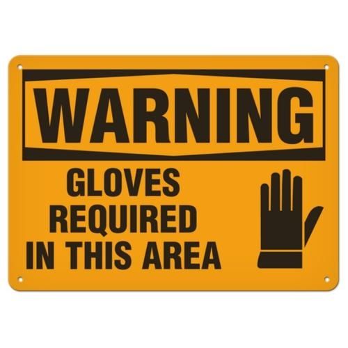 OSHA Safety Sign | Warning Gloves Req | INCOM SS3018V, SS3018A, SS3018P, SC3018V, SC3018A, SC3018P,…