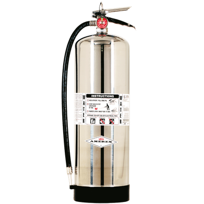 2.5 gal Amerex Pressure Water Extinguishers with Wall Hanger 240X RS Steel