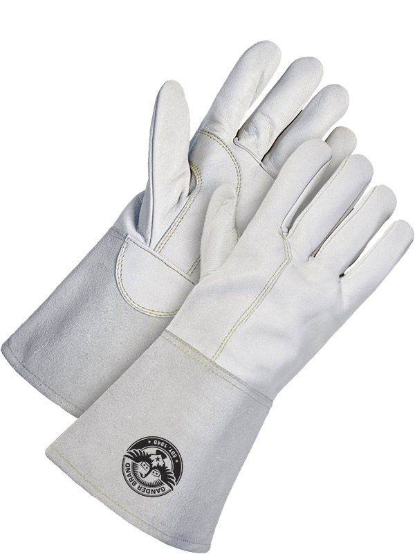 Gander TIG Welding Glove Grain White Goatskin | Pack of 6 60-1-1720 Bob Dale Gloves