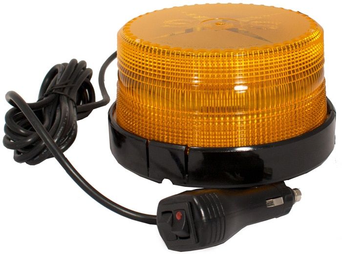 Amber Low Profile Fleet+ LED Beacon Magnetic Mount - Lens: Amber 23102 SWS