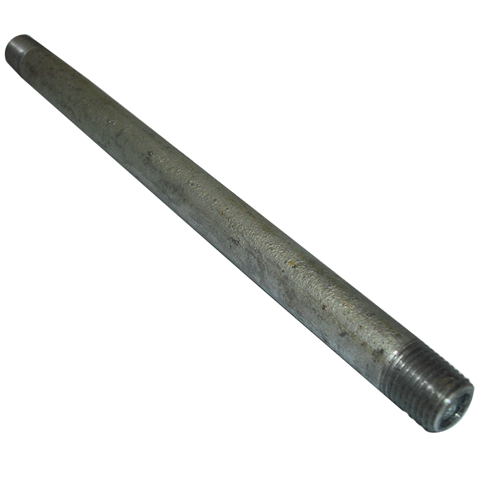 1/4" Diameter x 8" Long Galvanized Steel Nipple for use with HHANDLE HNIPPLE RS Steel