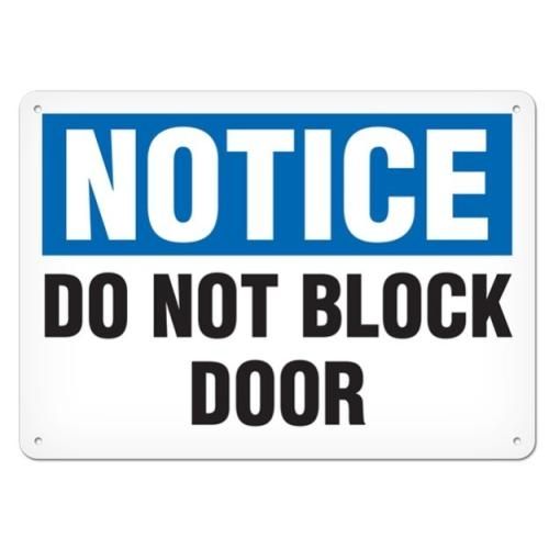 OSHA Safety Sign | Notice Door Closed | INCOM SS4044 INCOM