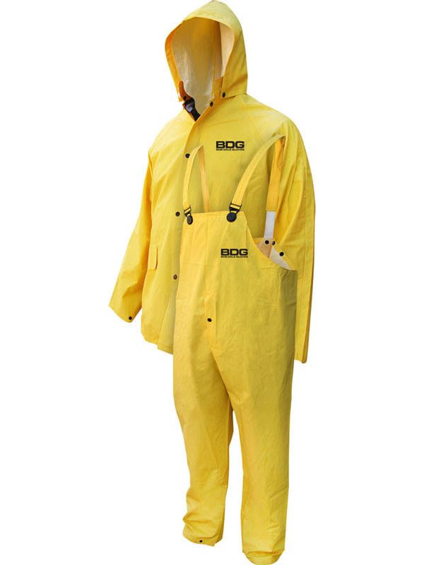 Rain Suit Flame Resistant PVC/Poly/PVC 3 Piece Suit (Sold per EACH) 95-1-901FR Bob Dale Gloves