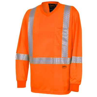 Hi-Viz 50+ UV Protection, Coolpass Ultra-Cool, Ultra-Breathable Long-Sleeved Safety Shirt with Ches…