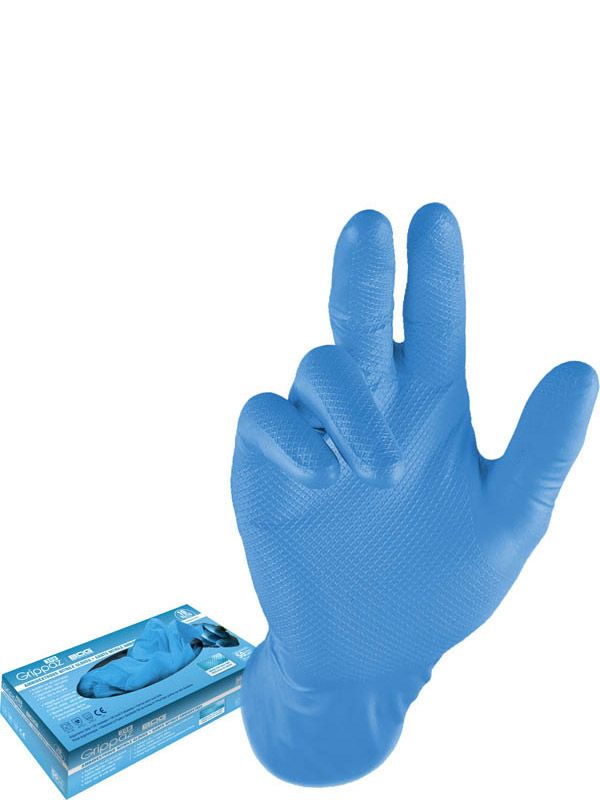 Grippaz Blue Nitrile Disposable Box | Pack of 6 | 8 mil Thickness 99-1-6200B Bob Dale Gloves
