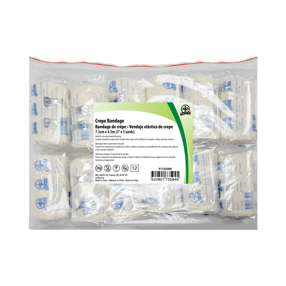 Crepe/Compression Bandage - 7.5cm x 4.5m - Pack of 12