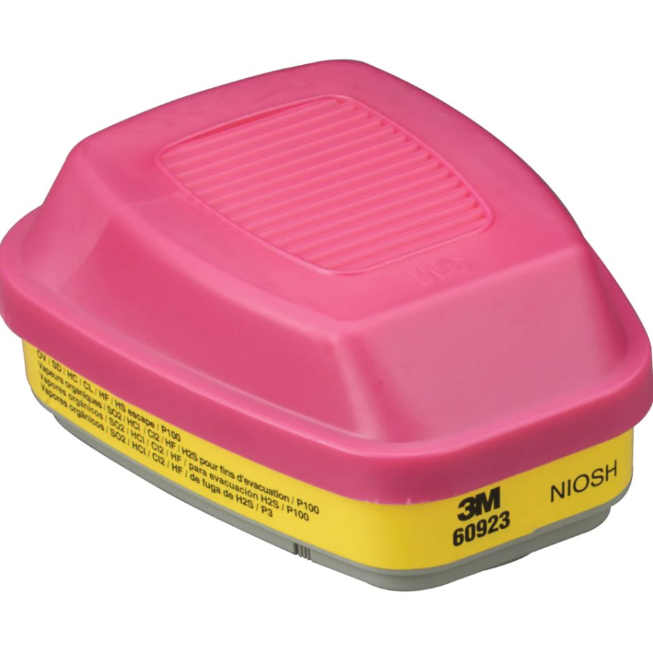 6000 Series Respirator Cartridges, Gas/Vapour | With P100 | 3M SE901 3M