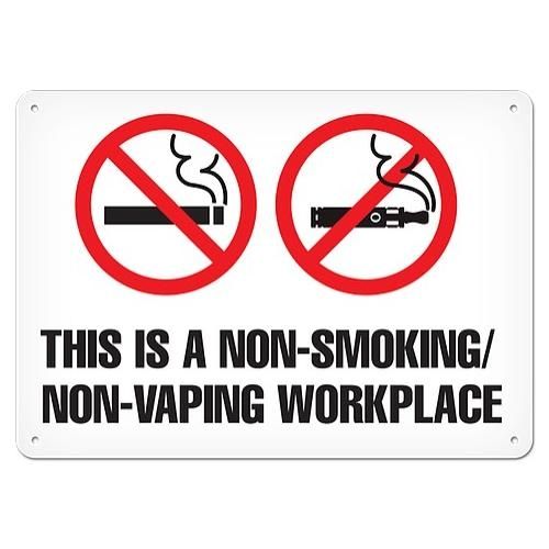 OSHA Safety Sign | Non Smoking / Vaping | INCOM SS5062V, SS5062A, SS5062P, SC5062V, SC5062A, SC5062…