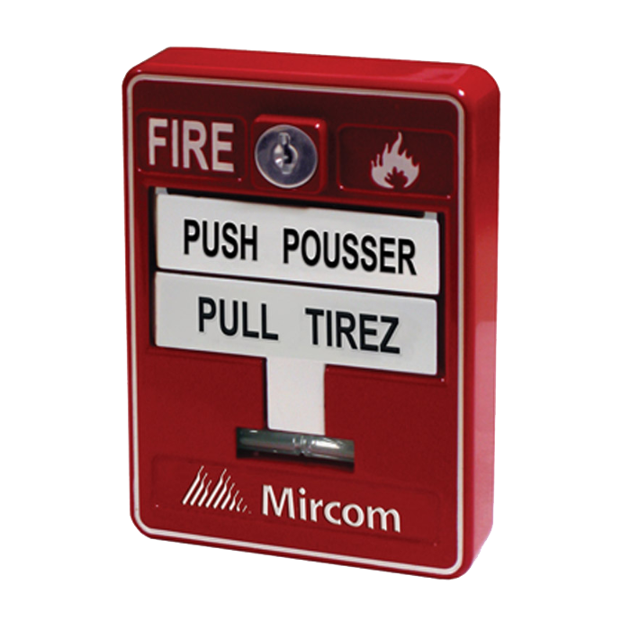 MS-700 Manual Alarm Pull Station - Dual Action Bilingual Pull Station c/w Key Reset &amp; Terminal Conn…