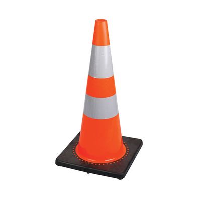 Hi-Vis Flexible Safety Cone with Double Bands | 28" | Pioneer 183   Safety Supplies Canada
