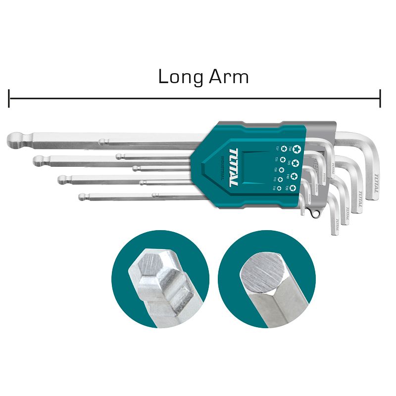9PCS Ball Point Hex Key THT106291 Total Tools Canada