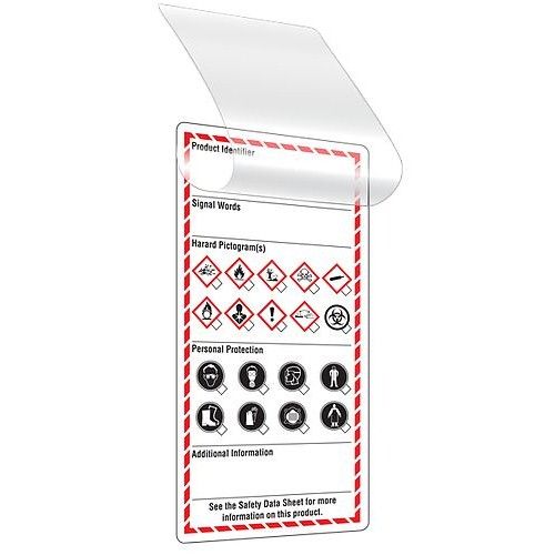 Workplace Self Laminating Label - 3" x 6" - 25/pkg GHS1316 INCOM