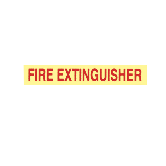Glow in the Dark Self-Adhesive Sign - Fire Extinguisher G186 RS Steel