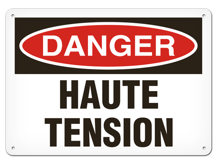 OSHA Safety Sign | Danger Haute Tension | INCOM SSF1068V, SSF1068A, SSF1068P, SCF1068V, SCF1068A, S…