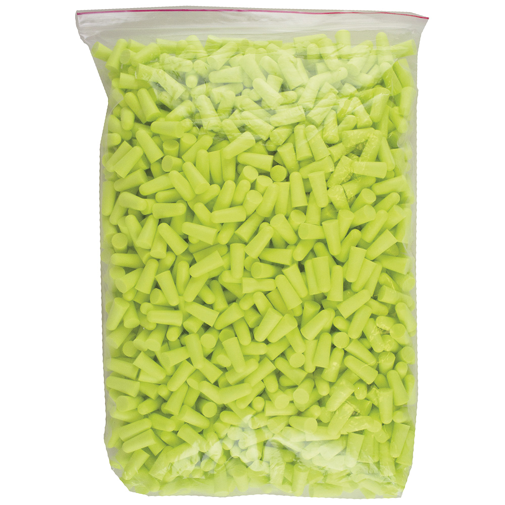Ear Plug-Uncorded-500PR/Bulk, Standard, Hi/Viz Green (Pack of 500) S23411 Sellstrom