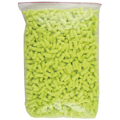 Ear Plug-Uncorded-500PR/Bulk, Standard, Hi/Viz Green (Pack of 500) S23411 Sellstrom