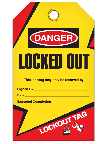 Danger Locked Out Tag - Lockout | Pkg/25 | INCOM TG6001 INCOM
