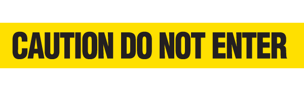 CAUTION DO NOT ENTER Heavy Duty Barricade Tape BT3044 INCOM