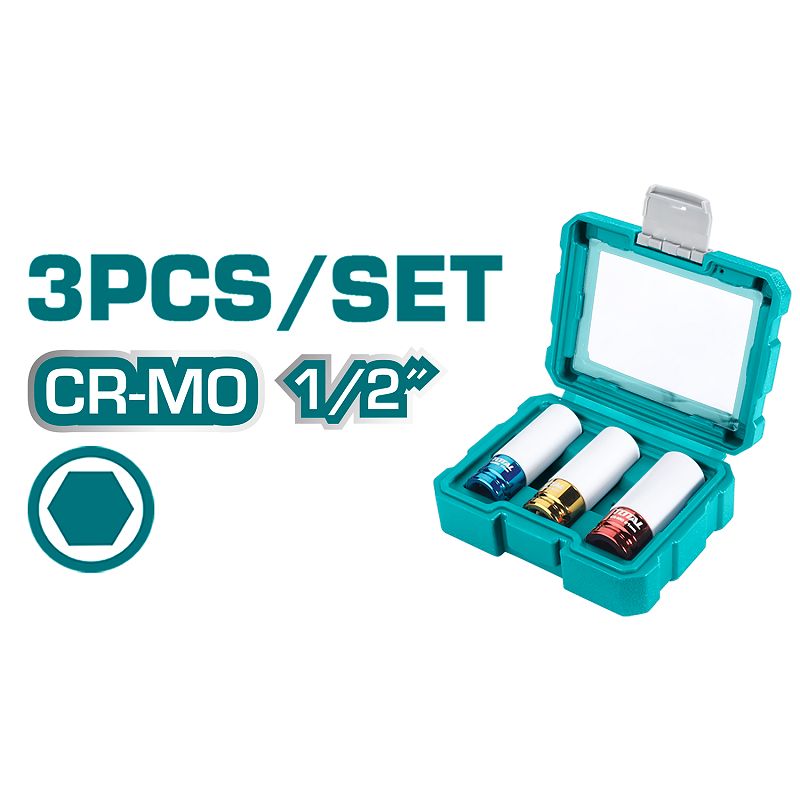 3 Pcs Non-Marring Lug Nut Socket Set THMLNS031 Total Tools Canada