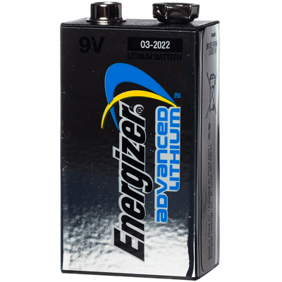 9V Lithium Battery - Energizer Advanced U9VL RS Steel
