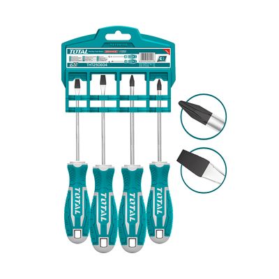 4 Pcs Screwdriver Set - CRV THT250604 Total Tools Canada