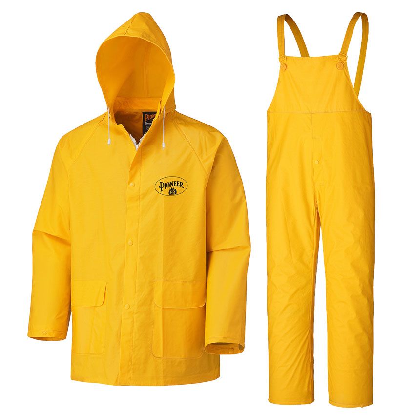 Fire Resistant 3-Piece PVC Rain Suit | Yellow | Pioneer 578   Safety Supplies Canada