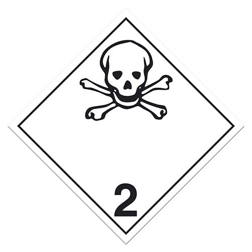 Class 2.3 Toxic Gases Placard (Pack of 100 pcs) TT230 INCOM
