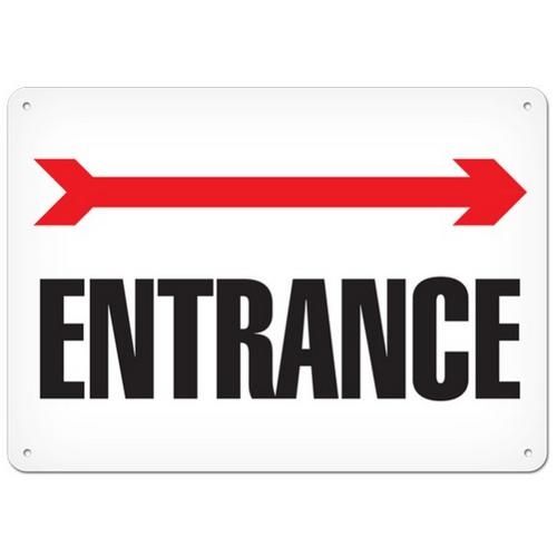 OSHA Safety Sign | Entrance ------->  | INCOM SS5088 INCOM